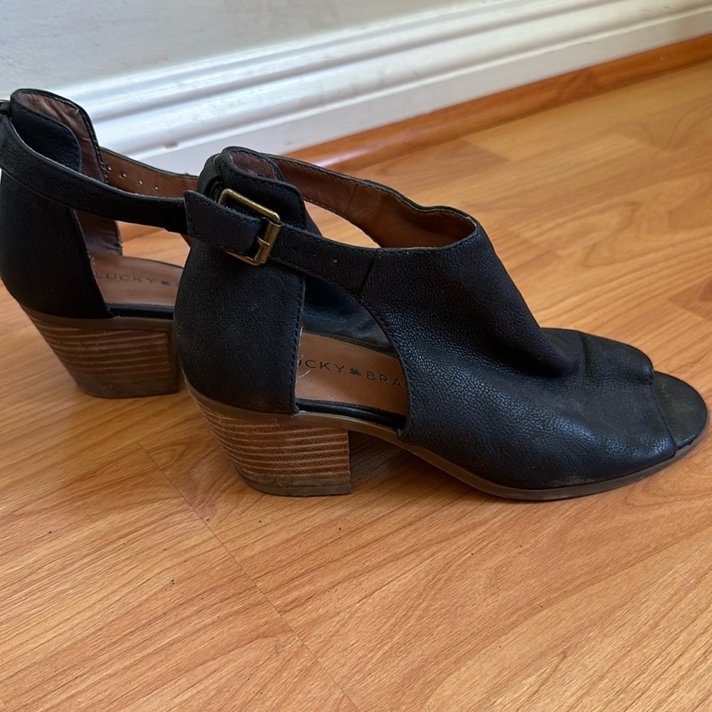 Black Lucky brand Heeled Sandal